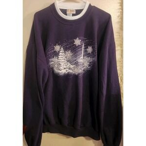 Vintage Morning Sun Sweatshirt‎ Size XLarge Grandma Winter Snow Sweatshirt